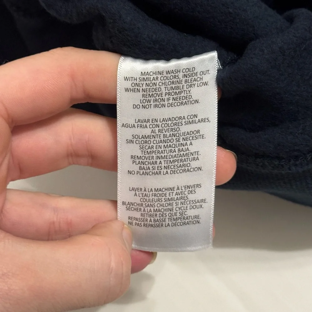 Five Star Women's Navy Sweatshirt with White Stripes - Picture 5 of 6